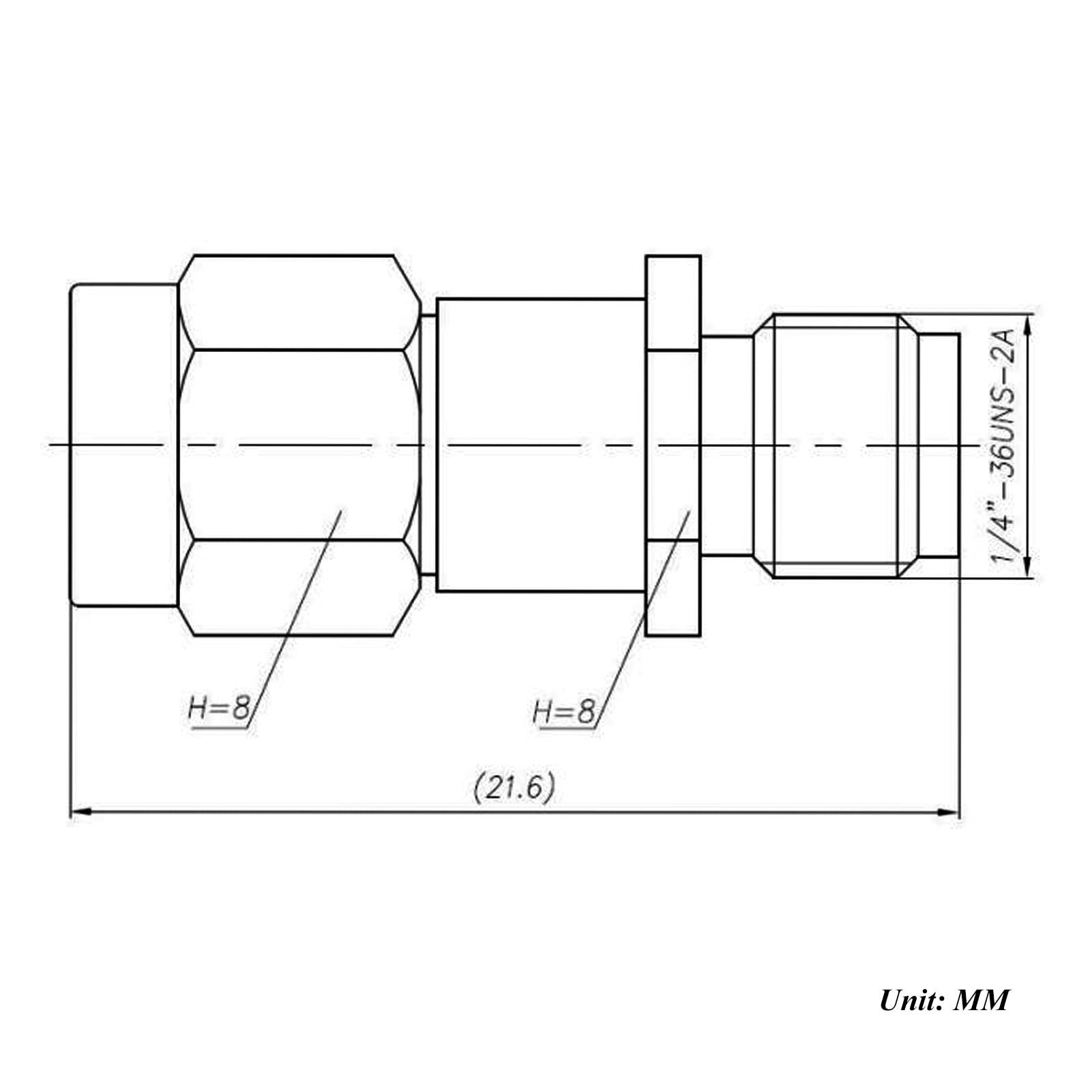 TOJOIN Attenuatore RF Coassiale SMA Maschio-femmina – 12.4GHz, 40dB, 2W, 50Ω, Set Da 2 Pezzi