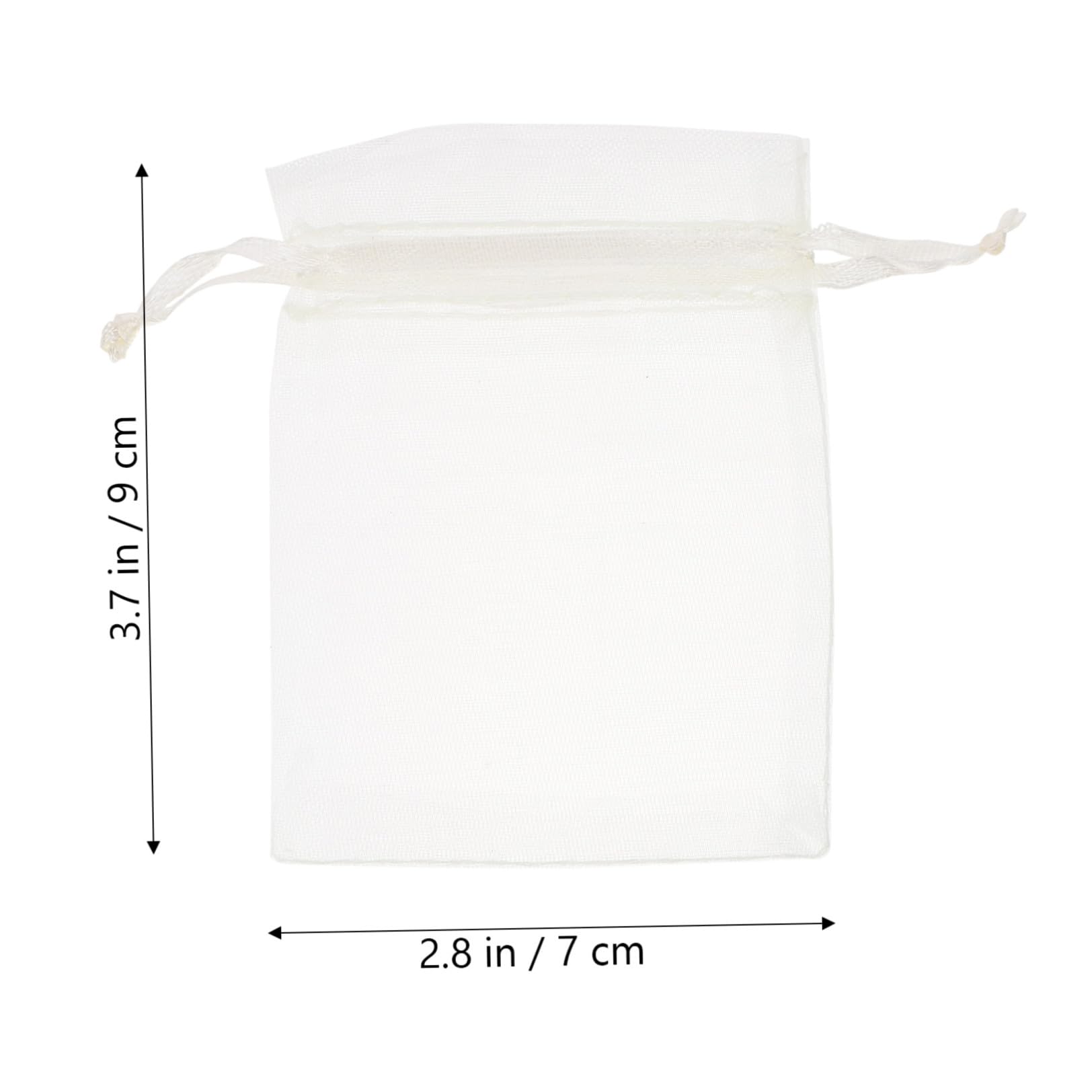 FRCOLOR 500 Pz sacchetto in organza sacchetto organza sacchetti bomboniere borsa da matrimonio con coulisse piccoli sacchetti di con coulisse sacchettini bomboniere Beige