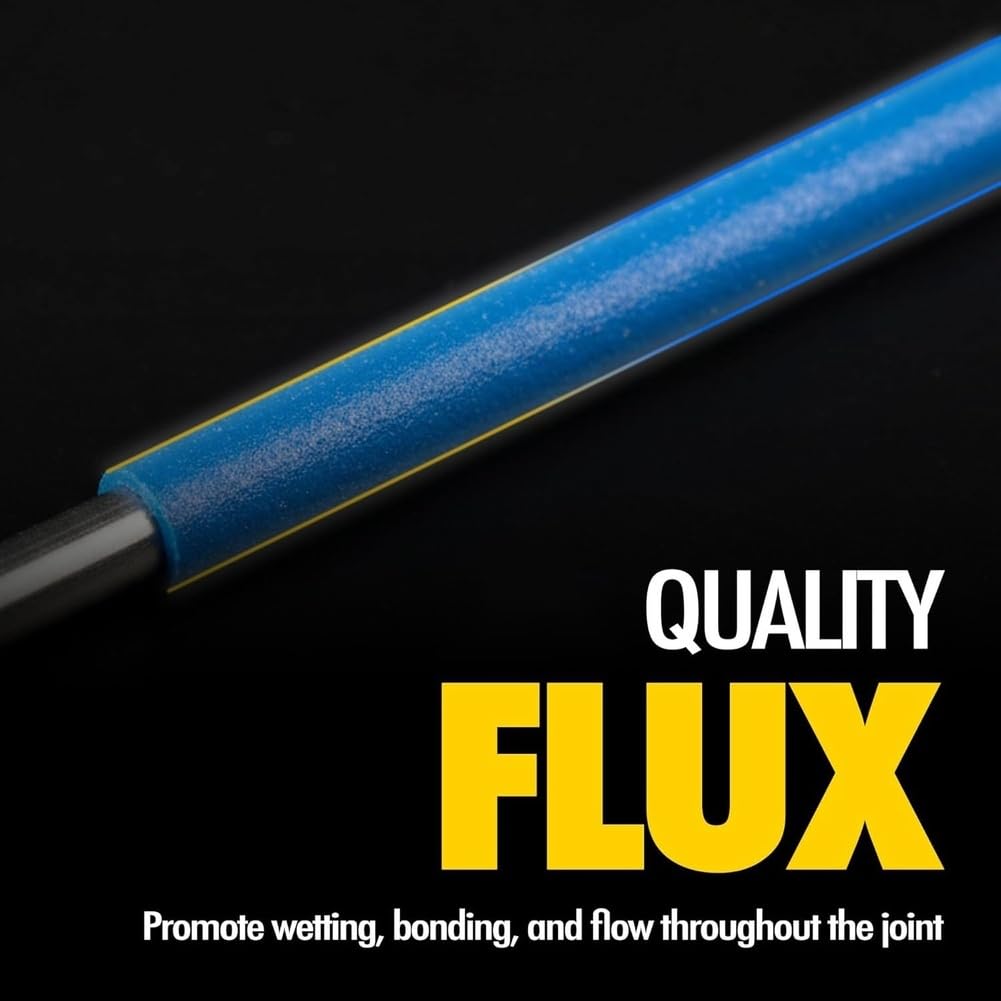 20 Sticks Flux Coated Brazing Rods 15% Silver Solder Phos Copper Brazing Alloys Flat Welding Rods Industry 1/16" X 19.6"
