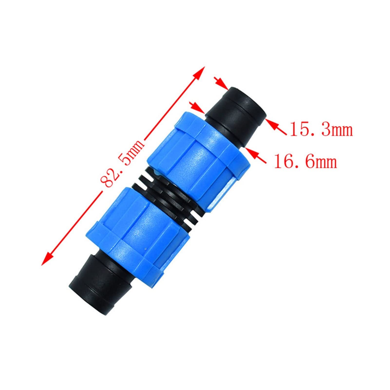 Universalanschlussadapter, Schlauchanschlussadapter, 16 Mm, Tropfbewässerung Mit Gewindeanschluss, Schlauchreparatur, 5/8 Zoll, Bewässerungsanschluss, Tropfbewässerungszubehör, 20 Stück/Blau/5/8 Zoll