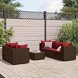 Photo Gallery hoodmeel 6 pz divano da giardino da esterno, divano esterno, divani da esterno, divani esterno giardino, con cuscini in polyrattan marrone Photo Gallery hoodmeel 6 pz divano da giardino da esterno, divano esterno, divani da esterno, divani esterno giardino, con cuscini in polyrattan marrone