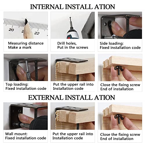 Wugchda Bamboo Blackout Window Shades, Japanese Style Blackout Roman Curtains, Privacy Partition Shutter For Sushi Restaurant Bistro, Custom Size (Color : A, Size : 1X2M) #TOP4