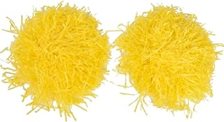 Pompom de líderes de torcida, pompons de líderes de torcida, 4 cores de atividades escolares Festas caseiras para festas de dança para atividades de líderes de torcida(amarelo)  