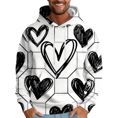 Sudadera de San Valentín para hombre con forro de corazón amor para regalar calidez este 2026