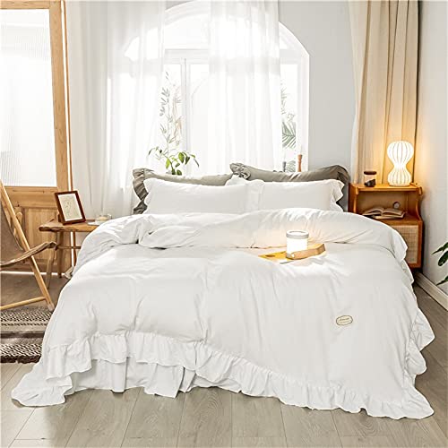 Funda nórdica de color sólido para un dormitorio relajante con textiles de cama King y Queen 2