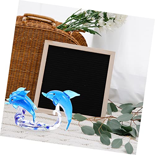 Homsfou Ornament Office Desktop Mediterranean Paperweight Birthday Tabletop Fish Adornment Craft Kids Hand Gifts Dolphin L Unique Miniature Table Glass Xxcm Crystal Adorn Nautical #TOP1