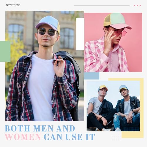 Image of 40 Pack Sublimation Blank Trucker Hat Bulk Wholesale Mesh Baseball Cap for Women Men DIY Hat Bar Party