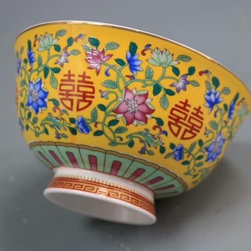 Cuenco de porcelana china Famille de 11,4 cm regalo de lujo 4