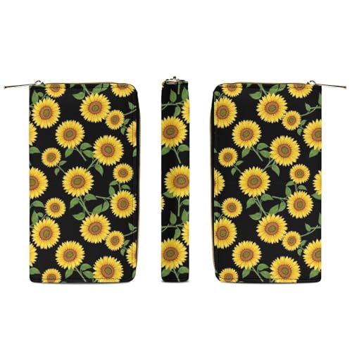 Large Capacity Beautiful Sunflower Wallet for Unisex, Wallets Easy to Carry, Compact Wallet for Outdoor Accessories3