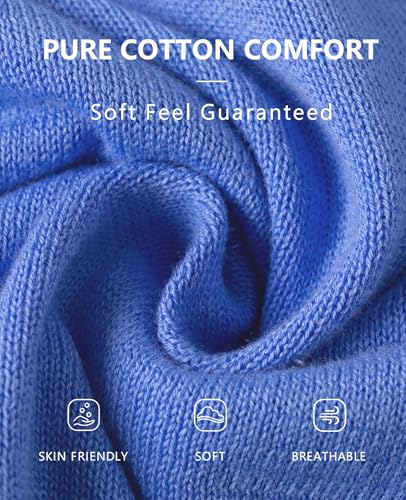 Image of QUALFORT Women's 100% Cotton Lightweight Cardigans Long Sleeve Knitted Button Down Sweater