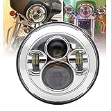 【AUSSTATTUNG】 Montieren Sie jedes Motorrad mit einem 7-Zoll-Scheinwerfer und einem 4,5-Zoll-Nebelscheinwerfer. Dazu gehören die Modelle Road King, Road Glide, Street Glide, Ultra Classic, Electra Glide, Heritage Softail, Softail Deluxe, Softail Slim, Fatboy, Switchback, Ultra Limited, Tri und CVO. Hinweis: 