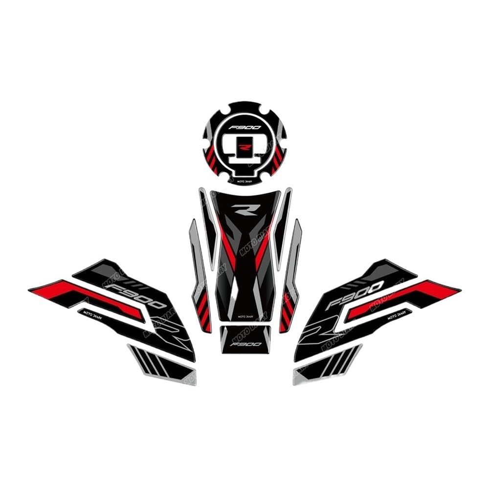 for F900R F 900 R F900 R 2019-2024 2023 Motorrad Fuel Tank Pad Sticker Set Gas Oil Protection Decals Motorbike Tank Side Traction Fuel Decal Tank