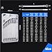 toolant 16PCS Extra Long Ratcheting Wrench Set, Gift for Men, Flex Head & Offset Fixed Head Double Box End Ratcheting Wrench Set, CR-V Steel, Metric 8-19mm & 21-24mm, with Storage Tray