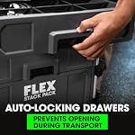 FLEX STACK PACK Storage System 3-Drawer Tool Box - FS1105, Grey/Black - Image 2