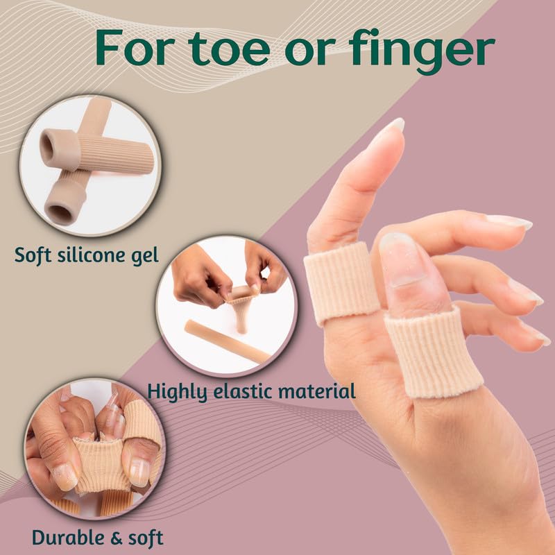 Wonder Care 1 Pieces Multi Size Finger Protector for Cricket, Volleyball, Basketball – Finger Tube Sleeves for Fielding, Injury Prevention – 1