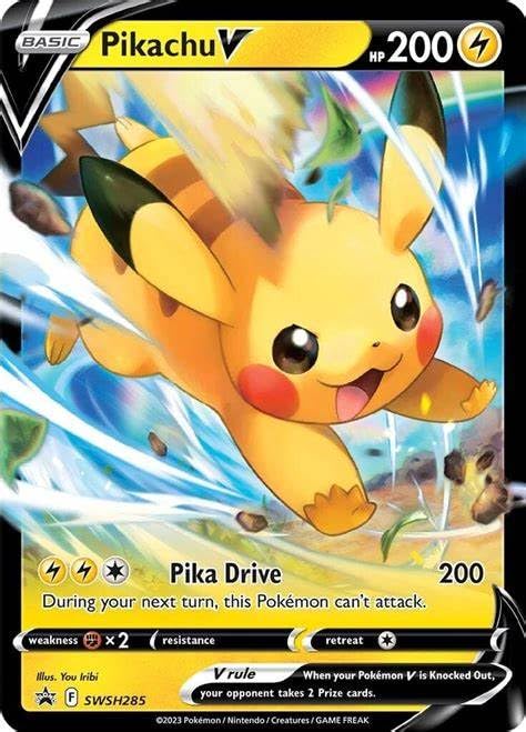 Pokemon – Pikachu V SWSH285 – Black Star Promo – Foil Single Card