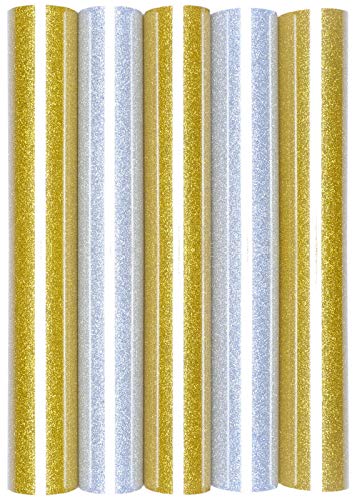 5 Feuilles de transfert textile A4 - Film de transfert pailleté - Transfert textile thermocollant sur coton/polyester - Idéal pour traceur de découpe