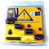  NAA Schwarze OptiVent versteckte unsichtbare Ventile 11,3mm Metallventil TÜV geprüft