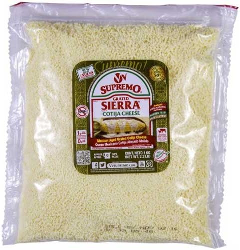 VV Supremo Sierra Queso Cotija Crumbling Cheese, 2.2 Pound -- 6 per case.