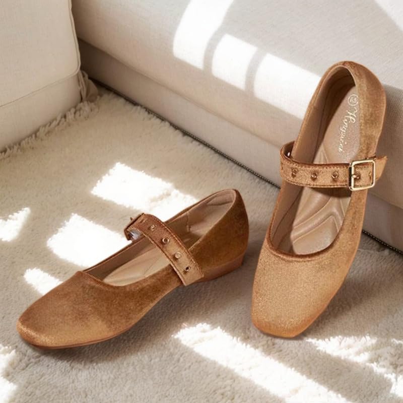 Mary Jane Shoes Women Ballet Flats with Strap Buckle Closed Toe MaryJanes Shoes Ballerina Flats for Women Dressy Comfortable4