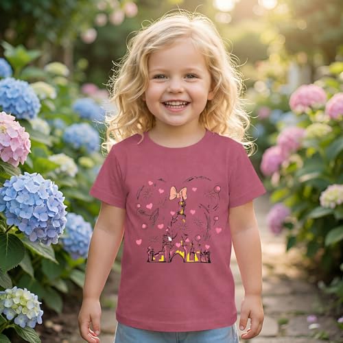 Image of GLIGLITTR Magic Shirt for Toddler Baby Girls Magical Kingdom Tshirt Cute Castle Outfit Holiday Family Vacation Summer Tee Top