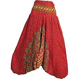 Bohemian Hippie Yoga Clothing Alibaba Harem Gypsy Jumpsuit Romper Pants (Peacock Red)