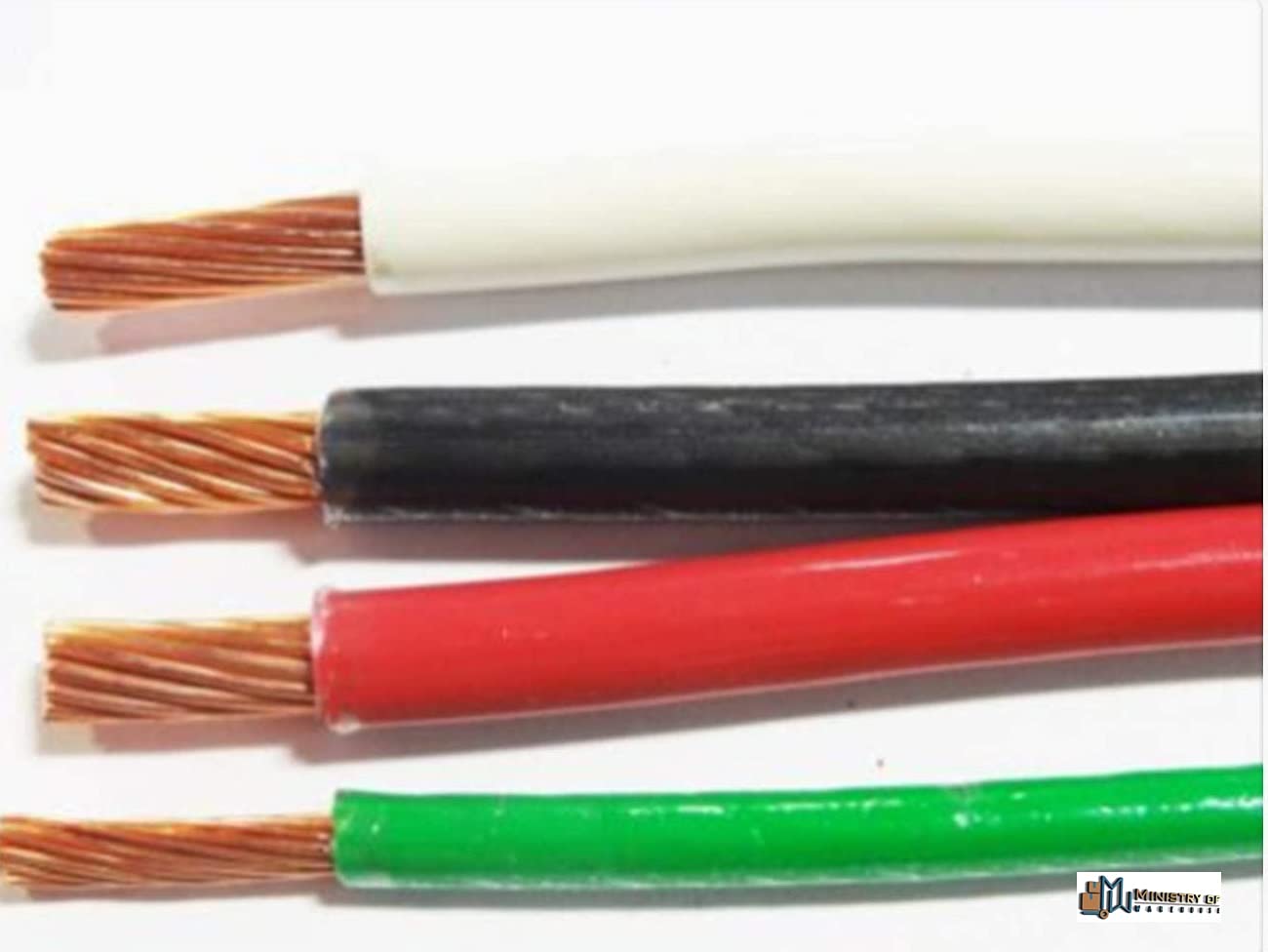 Black White RED Copper Wire 8' EA THHN THWN 6 AWG Gauge + 8 10 AWG Green