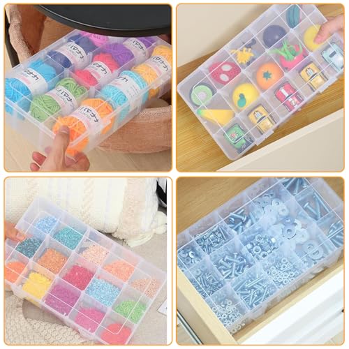 3 Stück Plastik Sortierbox, Aufbewahrungsbox mit 10/15Fächer, Einstellbar Sortimentskasten, Sortierboxen für Kleinteile, Sortierkasten Kleinteile für Perlen Schmuck Ohrringe Haargummi Schrauben