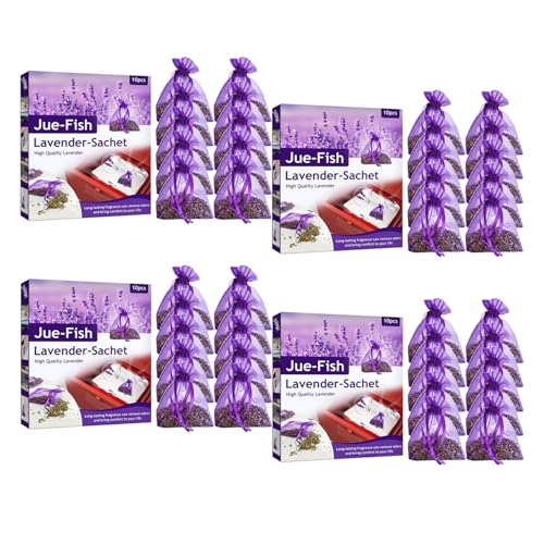 40 bolsas de flores secas de lavanda para almohadas, coches, zapateros, armarios