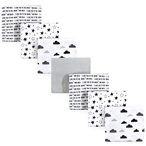 Hudson Baby Unisex Baby Cotton Flannel Receiving Blankets Bu