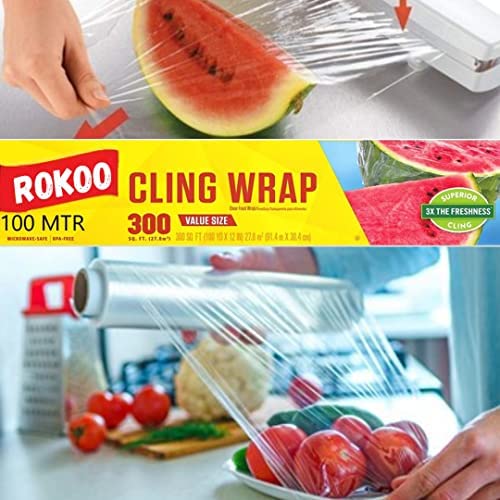 Rokoo Bio-Cling Film Wrap Food Packaging Storing Wrap - 30 Meter Roll (30M)