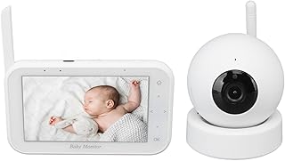Monitor de bebê Com Visão Noturna, 8 Canções de Ninar, Monitor de bebê Com Rotação de 360 graus, 100 a 240V, Monitoramento de Temperatura Interna para Animais de Estimação