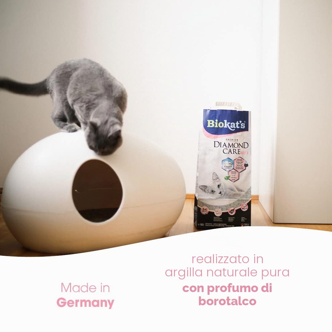 Biokat's 613079 Diamond Care Fresh Lettiera per Gatti, 10 Litri, Confezione da 2 pacchi.