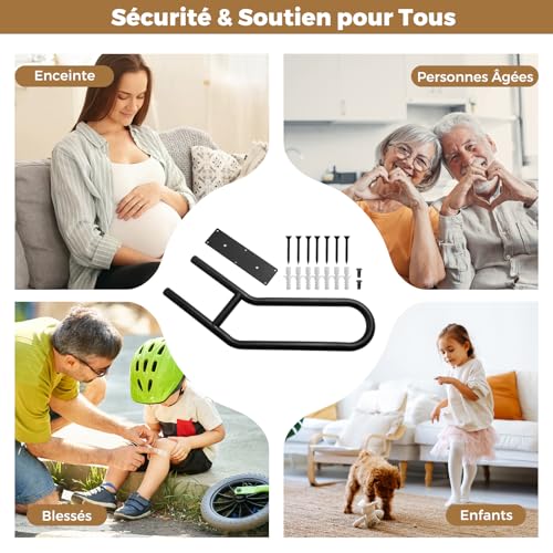 Barre d'appui murale pour escalier extérieur et terrasse - 8