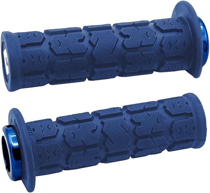 MP+ ODI Rogue Tire Tread 2.1 Lock-on ATV/PWC Grips (125mm) Navy Blue Thumb Throttle - USA Made