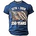 250 Anniversary USA Shirt Crewneck Pullover Tops Men's Tshirts Shirts Short Sleeve T Shirt America Crew Neck Tee