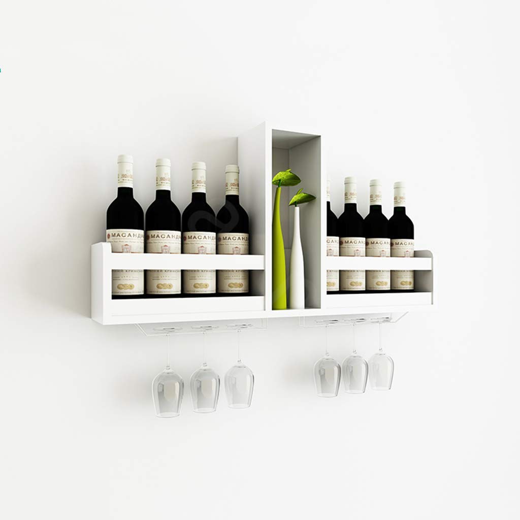 Porte-verre à vin suspendu et étagère de rangement murale robuste pour verres et pots