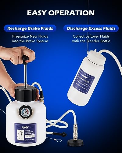 image for Orion Motor Tech Pressure Bleeder, 2.5L Pressure Brake Bleeder Set wit