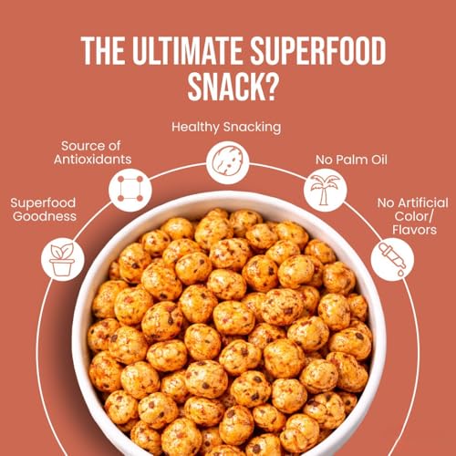 Image of Snackriti 100g (50gX2) Peri Peri Roasted Flavoured Makhana Foxnuts Combo Spicy Healthy Snack Low-Calorie
