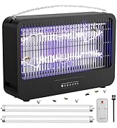 FethFire Insektenvernichter Elektrisch, 4000V Fliegenfalle Elektrisch Mit Fernbedienung,20W Mücke...