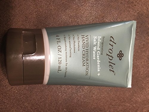DROPLET HYDRATION HAND CREAM ~ ISLAND GARDENIA & SALT WATER 4 oz