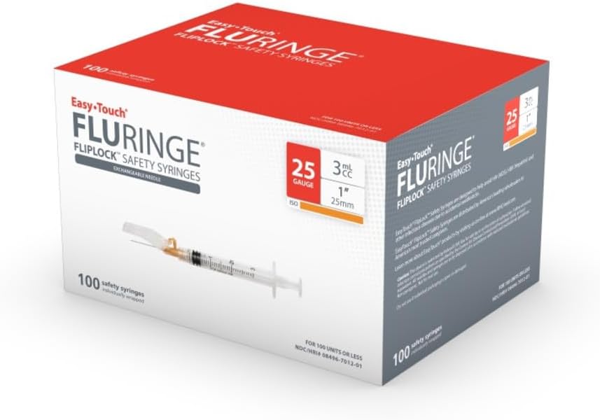 25G 3mL 1" FlipLock Saftey - Box of 100