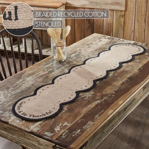 VHC-Brands-Harvest-Blessings-Stencil-Gather-Be-Thankful-Table-Runner-12×60-Braided-Cotton-Kitchen-Dining-Table-Holiday-Decoration-Decor-for-Fall-and-Thanksgiving VHC Brands Harvest Blessings Stencil Gather Be Thankful Table Runner 12×60 Braided Cotton Kitchen Dining Table Holiday Decoration Decor for Fall and Thanksgiving