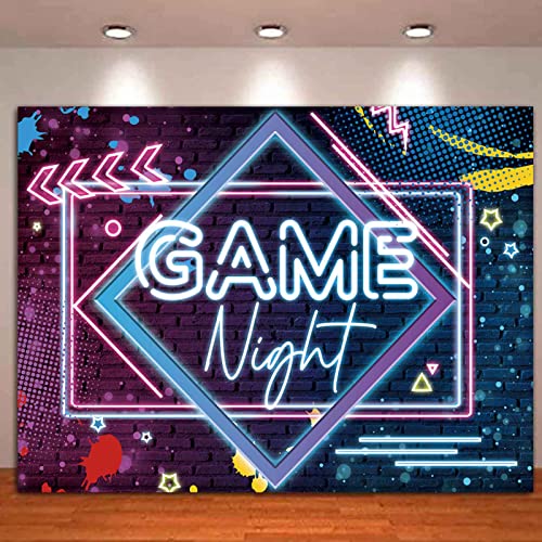 Fondo Fotográfico Azul 9x6 ft Tema Game Night miniatura 2