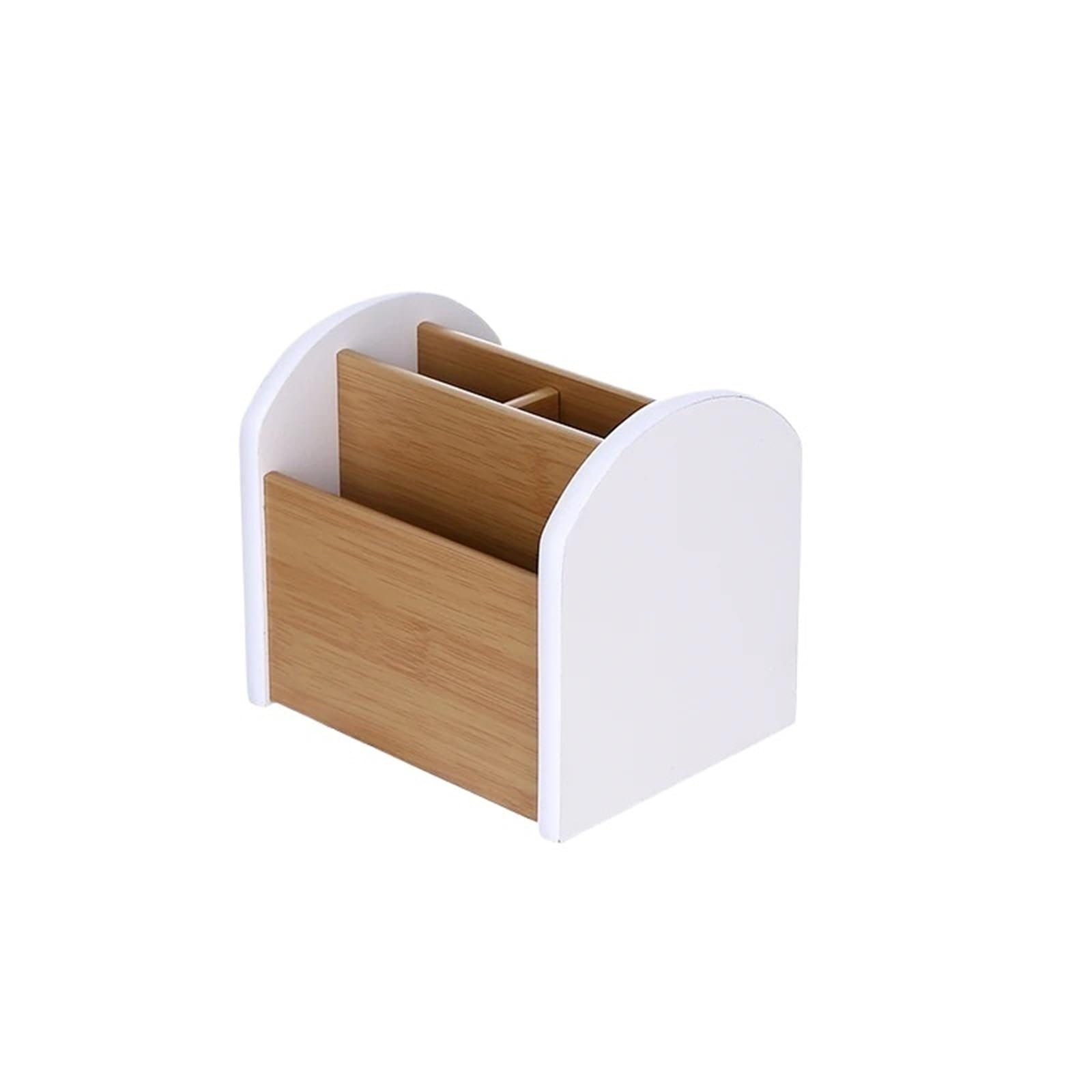 WUYXTO Remote Control Organizer Storage Box Rotatable Organize Cosmetic Key Multifunctional Boxes For Desktop(White)