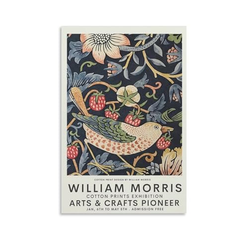 ���William Morris �E�B���A���E�����X�ɂ��A���E�Ԓ��̃|�X�^�[ (13) �N�[�� �ǃA�[�g �L�����o�X �p�l�� �I�t�B�X���� �Ԃ牺���� �ŉ� �M�t�g16x24inch(40x60cm)