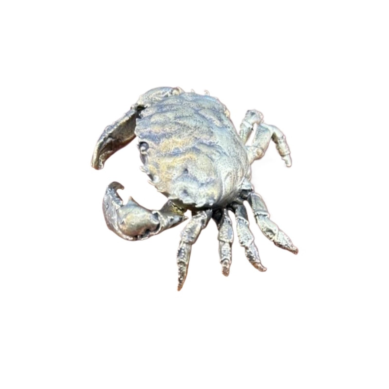 NGDFGR Brass Simulation Crab Model Sculpture,Interesting Marine Animal Crab Miniature Statue Desktop Home Bonsai Micro Landscape Decor Accessories