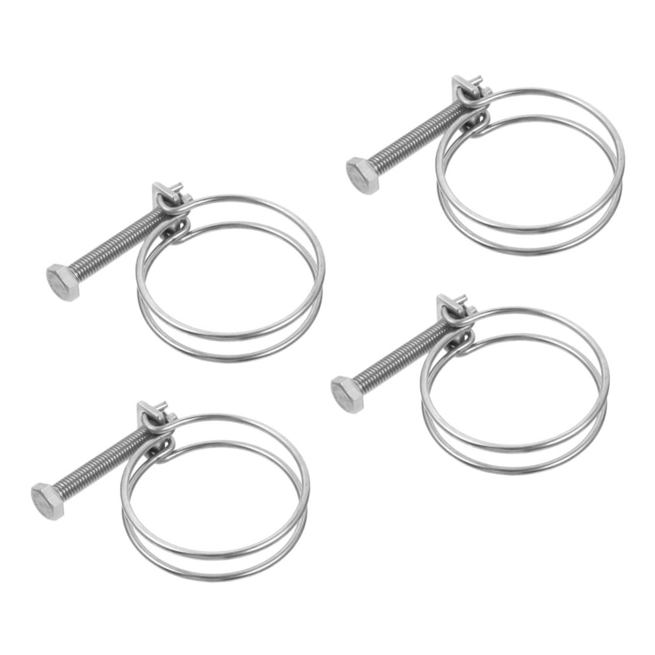 SEWACC Stainless Steel Hose Clips 4pcs Set Securing Hose Connecting Clips Pipe Clamp