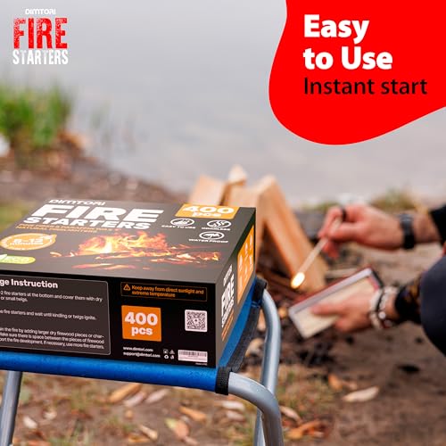 DIMTORI 400 pcs Fire Starter - Natural Fire Starters for Campfires, Fire Pit, Pizza Oven, Fireplace, Smoker, BBQ, Pellet Stove & Wood - Fire Starters for Grill, Charcoal Starter by DIMTORI - Image 8