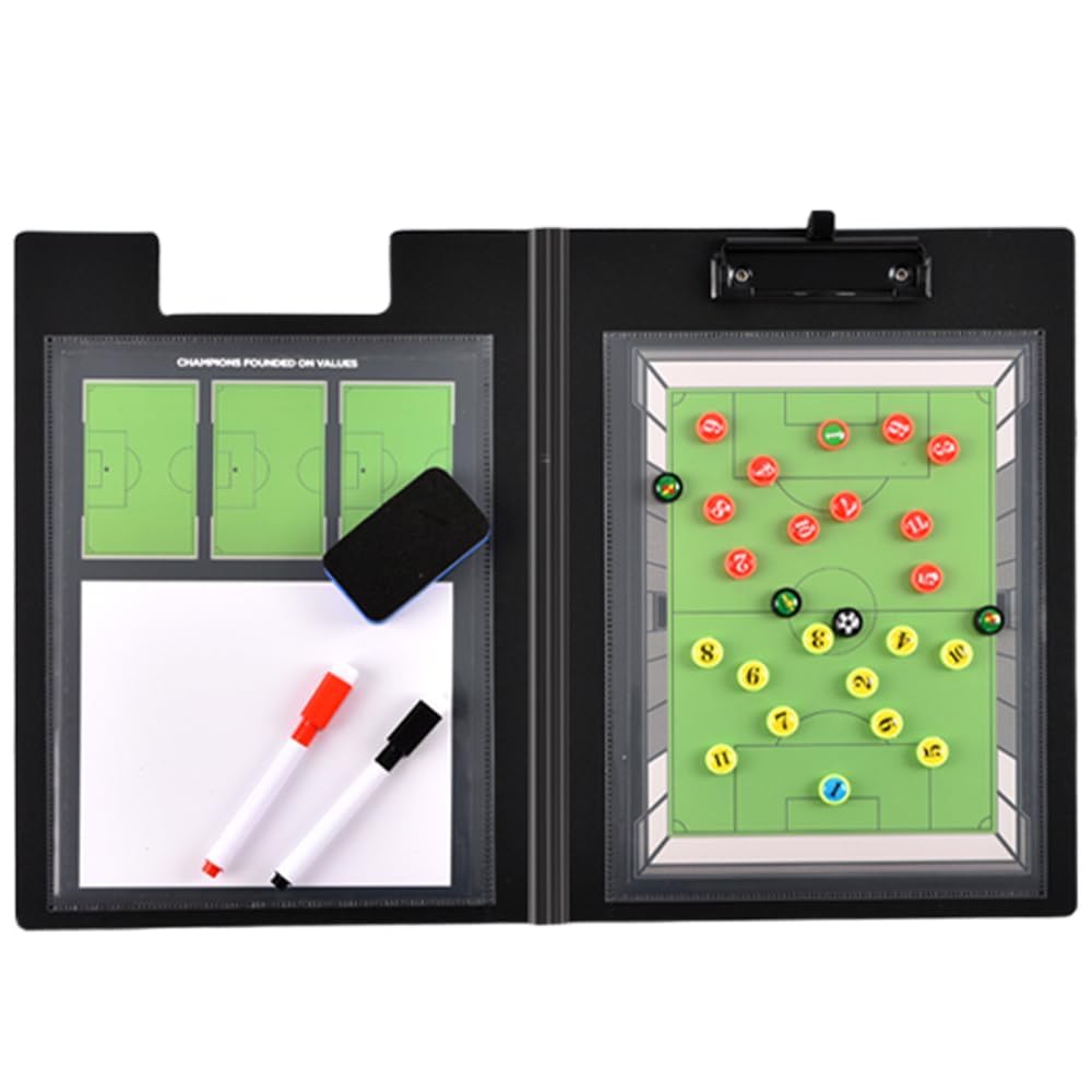 Pizarra Tactica Futbol, Carpeta Táctica de Entrenamiento Entrenador Magnéticas Coachboard de Entrenamiento de Fútbol con Imanes Lapiceros y Borrador para Entrenadores Futbol Tablero